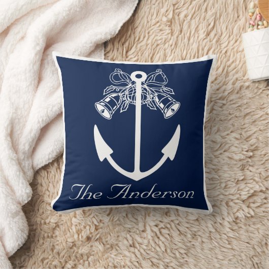 いかりビーチ結婚式名前をカスタムする クッション (ブランケット)