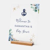 いかりビーチ航海のフローラベビーシャワー歓迎 アクリルサイン (傾斜)