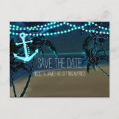 いかりビーチ+ヤシの木の日付はがきを保存 案内ポストカード (正面)