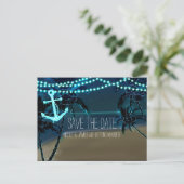 いかりビーチ+ヤシの木の日付はがきを保存 案内ポストカード (スタンド正面)