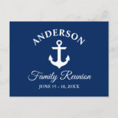 いかりファミリ航海のー懇親会ネイビーブルー ポストカード (正面)