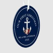 いかりフローラ航海のOur初めてのクリスマスBlue オーナメント (正面)