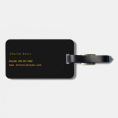 いかりブラック金ゴールドモノグラム名 ラゲッジタグ (裏面横)