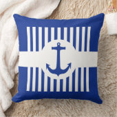 いかりブルーストライプとアイディア クッション (ブランケット)