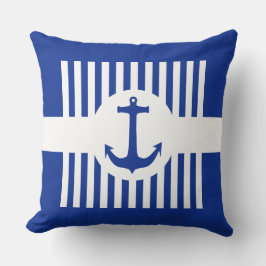 いかりブルーストライプとアイディア クッション