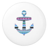 いかりブルートライバルストライプズ航海のドロワーノブ セラミックノブ (正面)