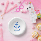 いかりブルーパーソナライズされたあなたのボート名ホワイト ペーパーボウル (パーティー)