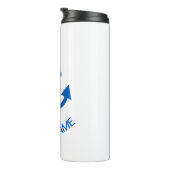 いかりブルーパーソナライズされたザボート名 タンブラー (回転右)