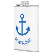 いかりブルーパーソナライズされたザボート名 フラスク (左)