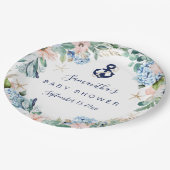 いかりブルービーチ航海のフローラベビーシャワー ペーパープレート (アングル)