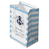 いかりブルービーチ航海のフローラベビーシャワー ミディアムペーパーバッグ (正面アングル)