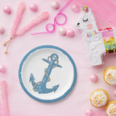 いかりブルー海ビーチ航海のパーティー結婚ズ ペーパープレート (パーティー)