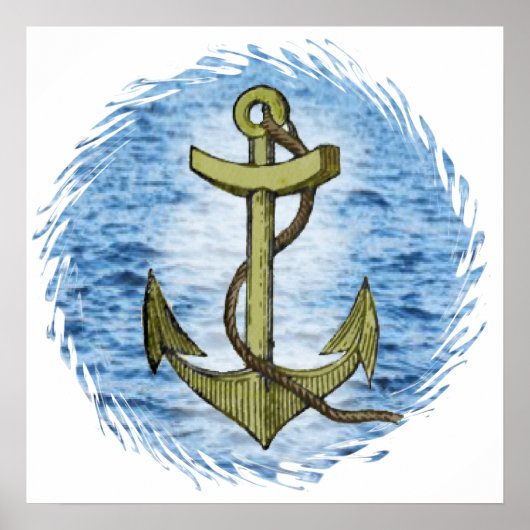 いかりプレーン20X20 ポスター (正面)