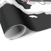 いかりボートが帆走するクリスマスサンタハットのライト。 ラッピングペーパー (ロールコーナー)