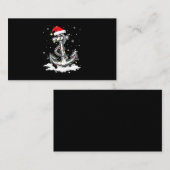 いかりボートが帆走するクリスマスサンタハットのライト。 名刺 (正面/裏面)