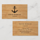 いかりボートキャプテン素朴ウッド 名刺 (正面/裏面)