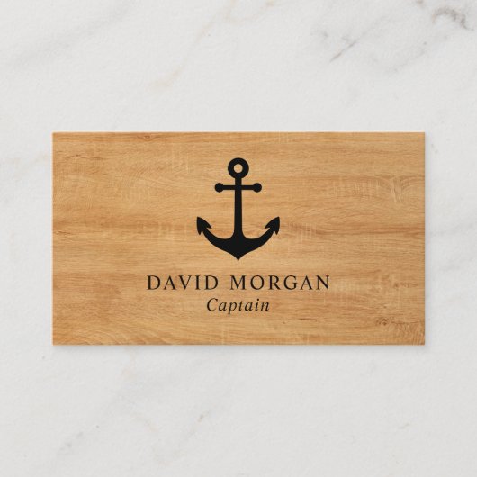 いかりボートキャプテン素朴ウッド 名刺 (正面)