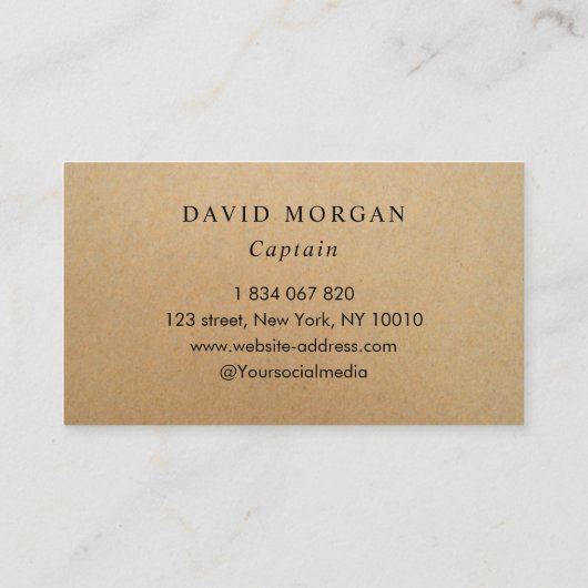 いかりボートキャプテン素朴クラフト 名刺 (裏面)