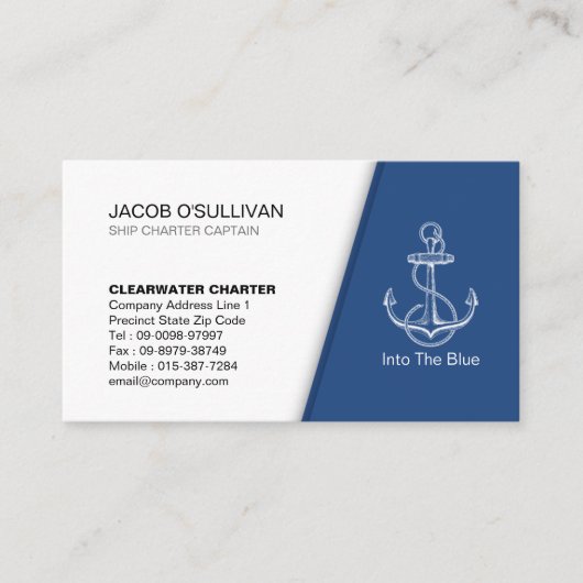 いかりボートチャーター魚釣り 名刺 (正面)