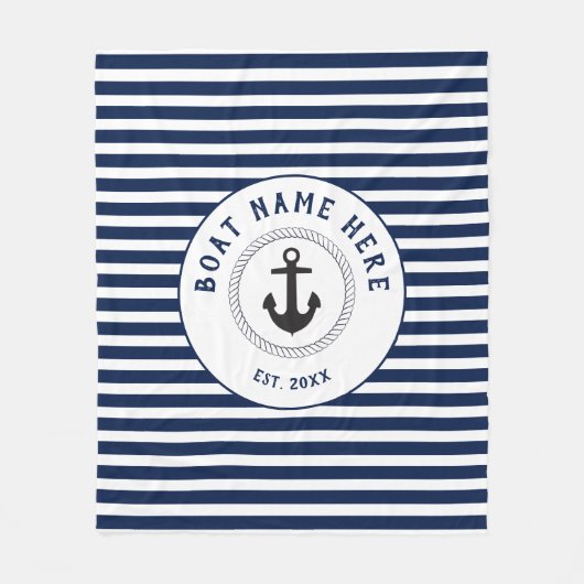 いかりボ航海のート名 フリースブランケット (正面)