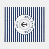 いかりボ航海のート名 フリースブランケット (正面(横))