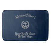 いかりモチーフのクルーズボートまたはヨット バスマット (正面)