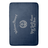 いかりモチーフのクルーズボートまたはヨット バスマット (正面縦)