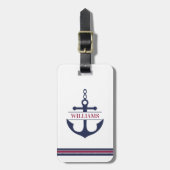 いかりモノグラムの ラゲッジタグ (正面縦)