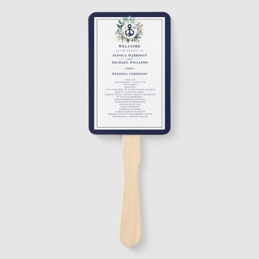 いかりモノグラムグリーナリーリースネイビー結婚ズ ハンドファン (正面)