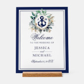 いかりモノグラムグリーナリーリース結婚ズウェルカム アクリルサイン (正面)