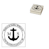 いかりモノグラムファミリー名差出人住所 ラバースタンプ (押印)