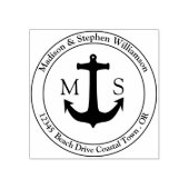 いかりモノグラムファミリー名差出人住所 ラバースタンプ (インプリント)