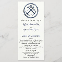 いかりモノグラム航海の、結婚式プログラム プログラム