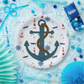 いかりライトハウスプリント紙プレート ペーパープレート (パーティー)