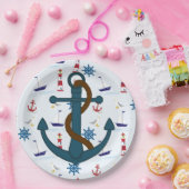 いかりライトハウスプリント紙プレート ペーパープレート (パーティー)