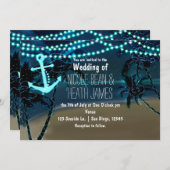 いかりライト&パームツリーズ結婚式招待状 招待状 (正面/裏面)