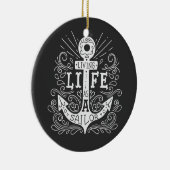 いかりライフ – 航海の引用文オーナメント セラミックオーナメント (右)
