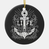 いかりライフ – 航海の引用文オーナメント セラミックオーナメント (正面)