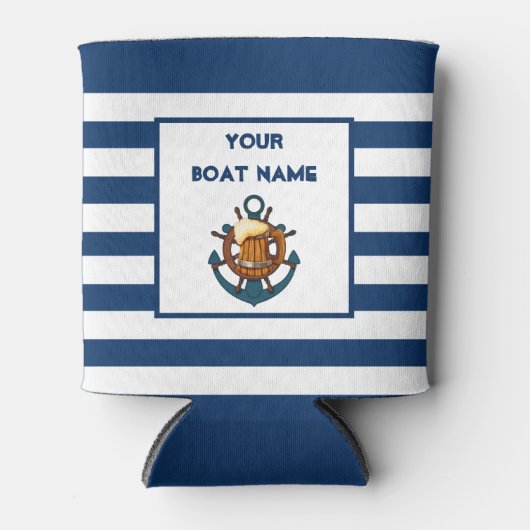 いかりレイクビール航海の恋人あなたのボート名 缶クーラー (正面)