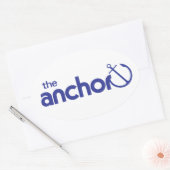 いかりロゴ楕円ステッカー 楕円形シール (封筒)