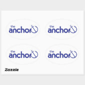 いかりロゴ楕円ステッカー 楕円形シール (シート)