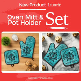 いかりロープシップ船名ウェルカムクアボード 鍋つかみ&鍋敷きセット