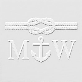 いかりロープノッ縁どクの結婚2イニシャルモノグラム