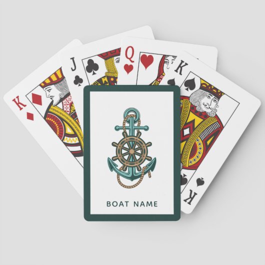 いかりロープホイールボート名航海のカスタム トランプ (裏面)