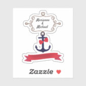 いかりロープ航海のフレーム海軍航海レッドリ シール (シート)