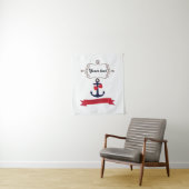 いかりロープ航海のフレーム海軍航海レッドリ タペストリー (インサイチュ)