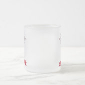 いかりロープ航海のフレーム海軍航海レッドリ フロストグラスマグカップ (中央)