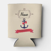 いかりロープ航海のフレーム海軍航海レッドリ 缶クーラー (正面)