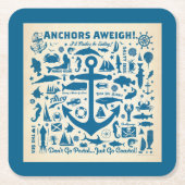 いかりー重く！ スクエアペーパーコースター (正面)