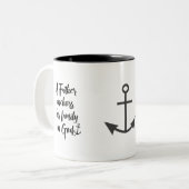 いかり信仰パパ引用文 ツートーンマグカップ (正面左)